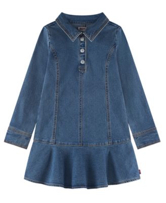 Levi's Girls' 4-6X Long-Sleeve Button Up Dress