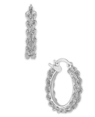 Серьги с гвоздиками из 14k белого золота Macy's