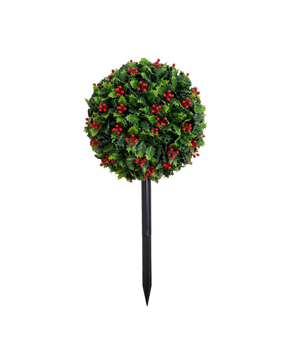 Nearly Natural 2' Ultraviolet Resistant Artificial Holly Berry Christmas Ball
