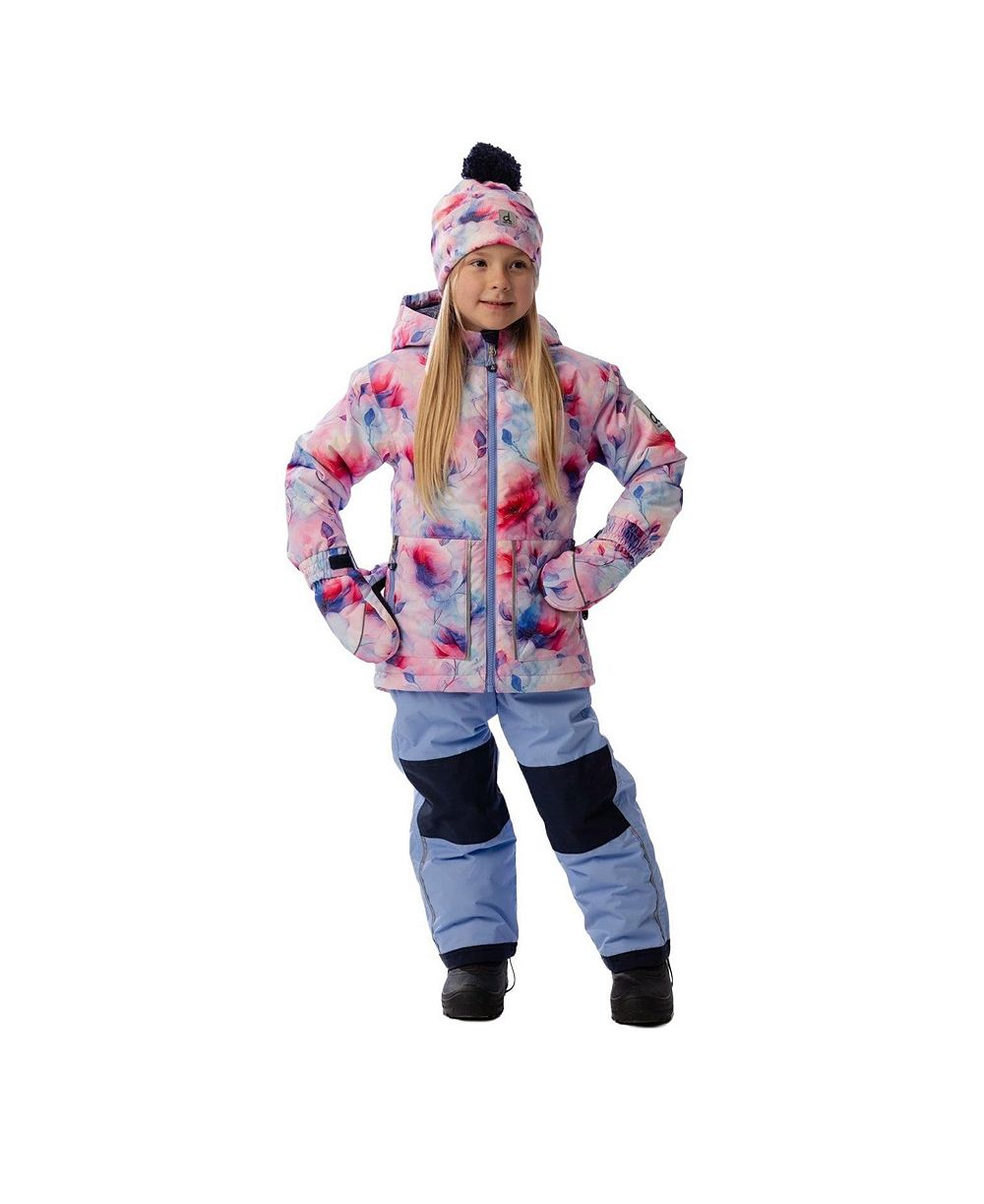Deux par Deux Big Girls (6-14) Light Weight Two Piece Chill Snowsuit Printed Flowers