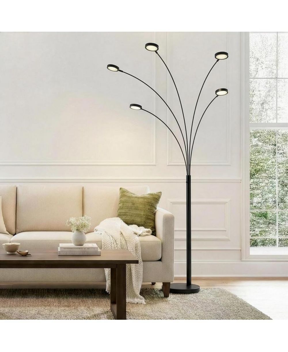 Brightech 74-in Orion 5 Adjustable-Arm Dimmable LED Arc Floor Lamp торшер