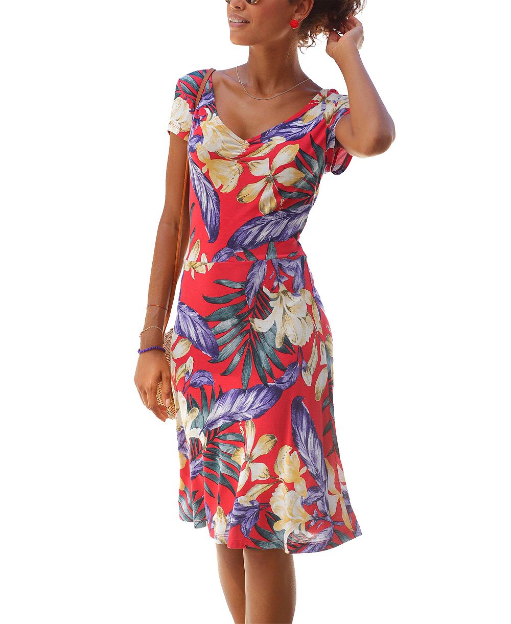 LASCANA Женское Pattern V-Neck Dress