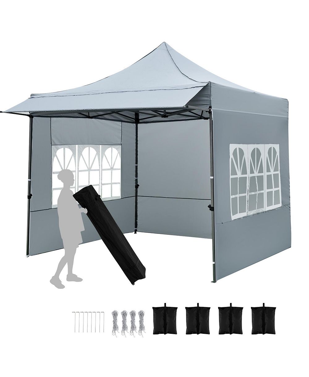 Раскладной тент Mecale Pop-Up Canopy с боковыми стенками и навесом для пикника