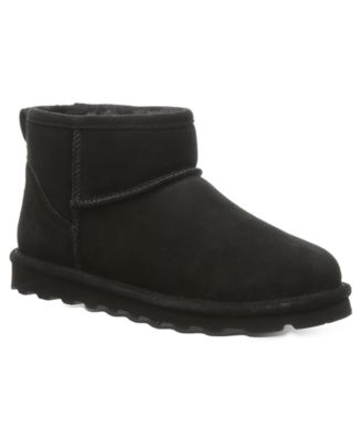 BEARPAW Women's Shorty Round Toe Suede Booties