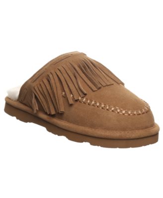 BEARPAW Женские тапочки-скъфы с бахромой Briony