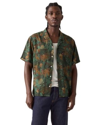 Levi's® мужская рубашка с коротким рукавом и воротником-камболой