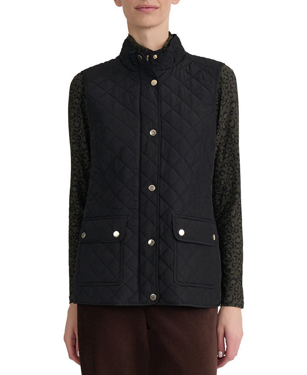 Jones New York Women's Quilted Mock-Neck Vest
