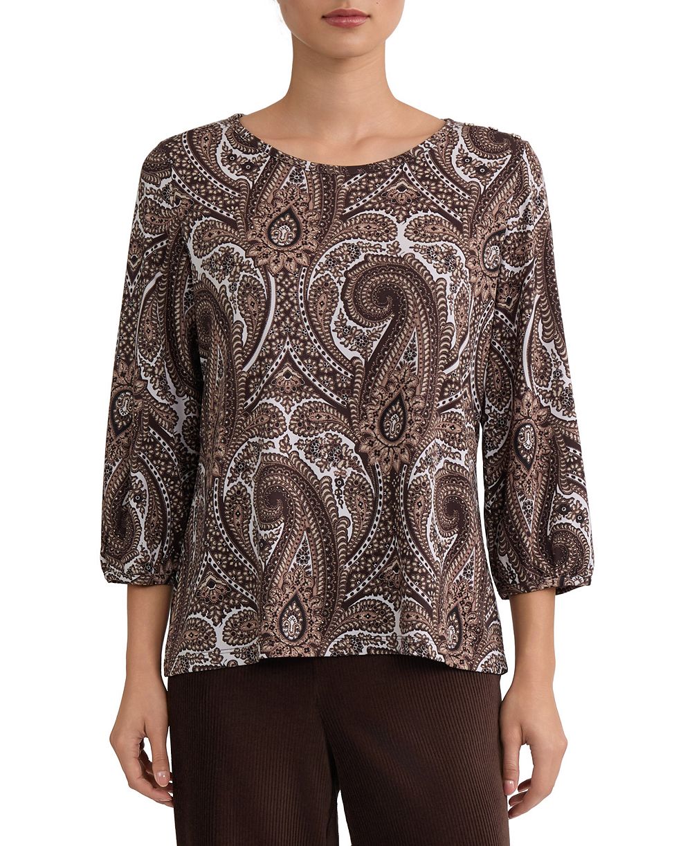 Блузка Jones New York Women's 3/4-Sleeve Paisley