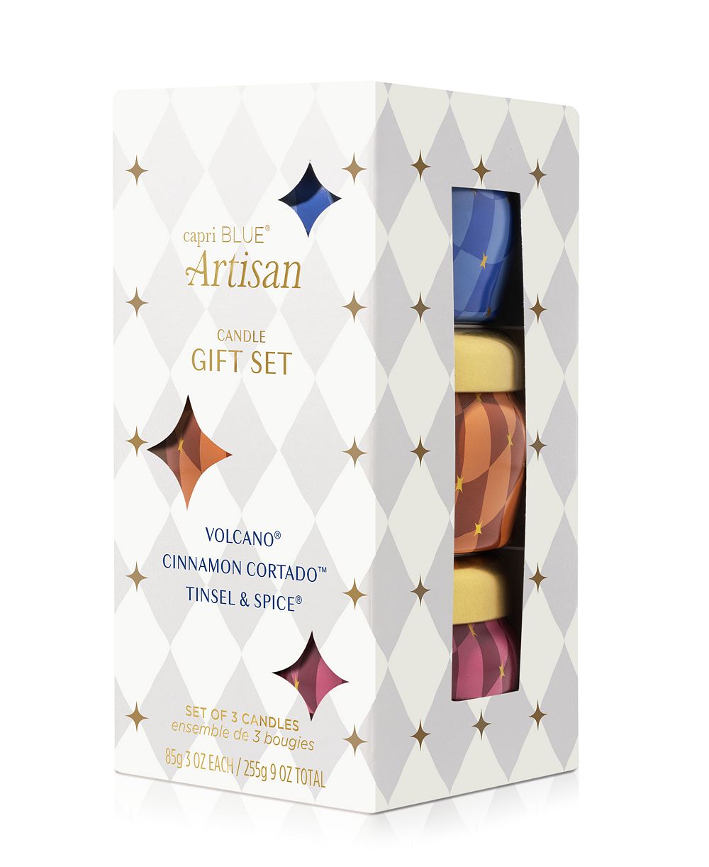 Подарочный набор из трех мини-свечей Capri Blue Artisan Winter Bazaar