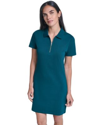 Nautica Женский Short-Sleeve Zip Polo Dress
