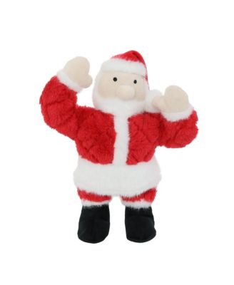 Mighty Holiday Santa, Durable Plush Squeaky Dog Toy