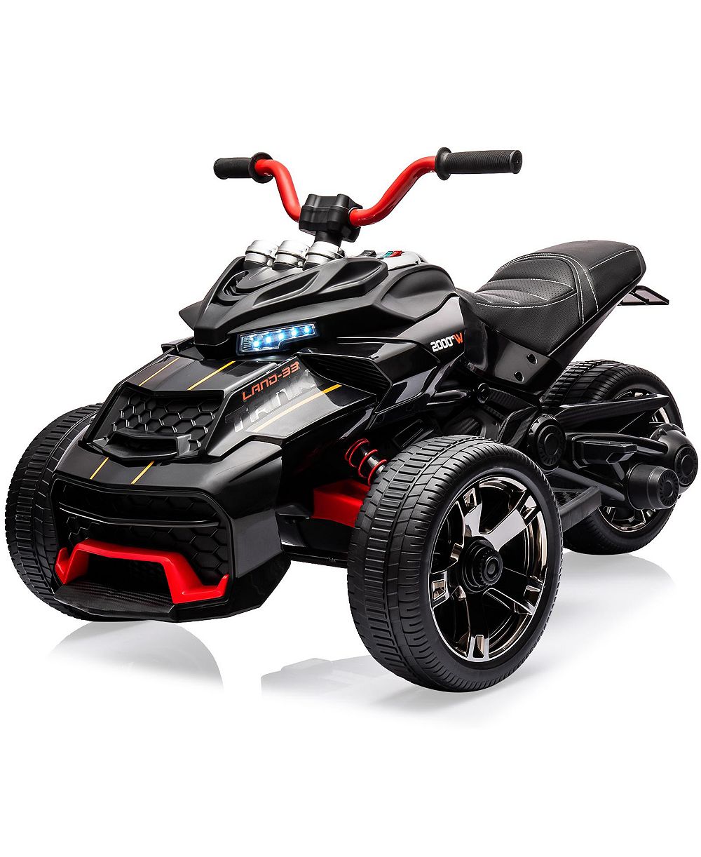 homfan Powerful 12V 3-Wheel Electric ATV Motorcycle with Remote Control, 66 lbs Capacity, Ages 3+
