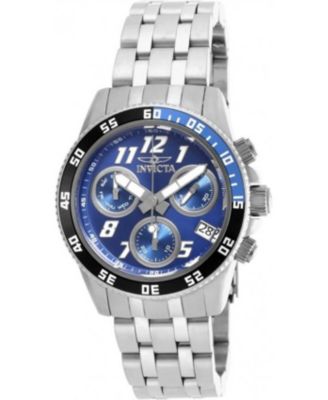 Мужские часы Invicta 19184 Pro Diver Quartz Chronograph с синим металлическим циферблатом