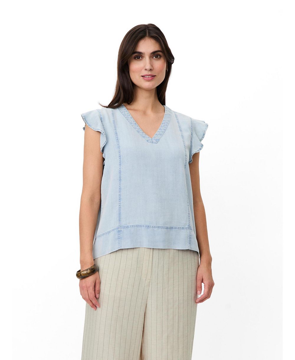 Женская джинсовая блузка Masai Copenhagen Madalali V-Neck