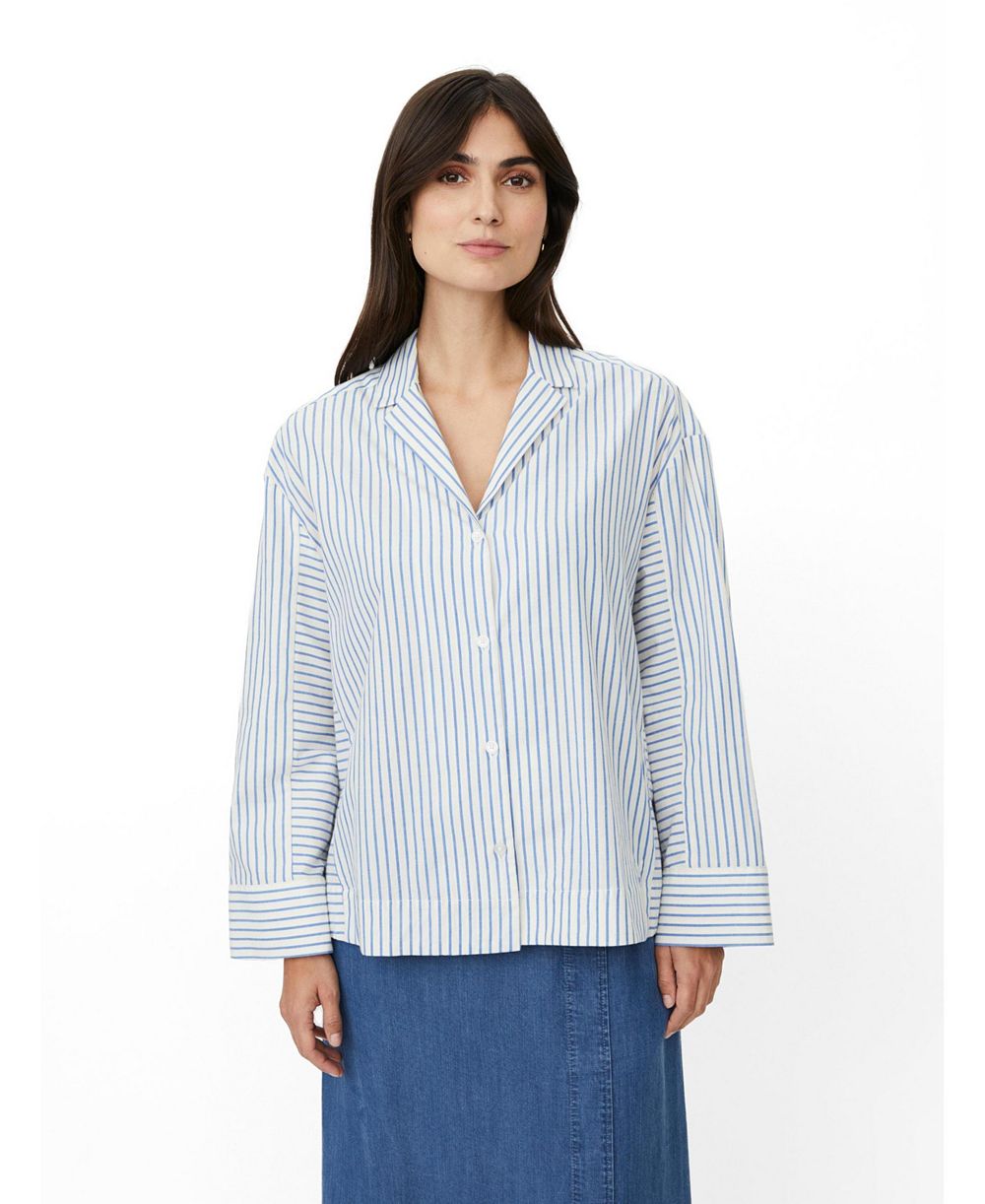 Женская хлопковая рубашка Masai Copenhagen MaIsolisse Striped Long-Sleeve