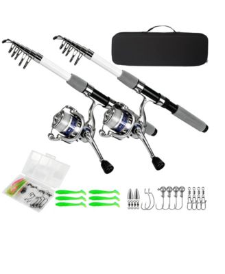 Набор из 2 рыболовных спиннингов AOFAR Fishing Rod Reel Combo 5feet 6feet