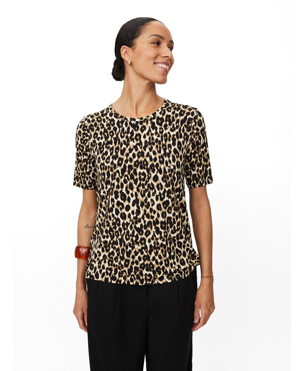 Женская ретро футболка Masai Copenhagen Women's MaButta Leopard Print