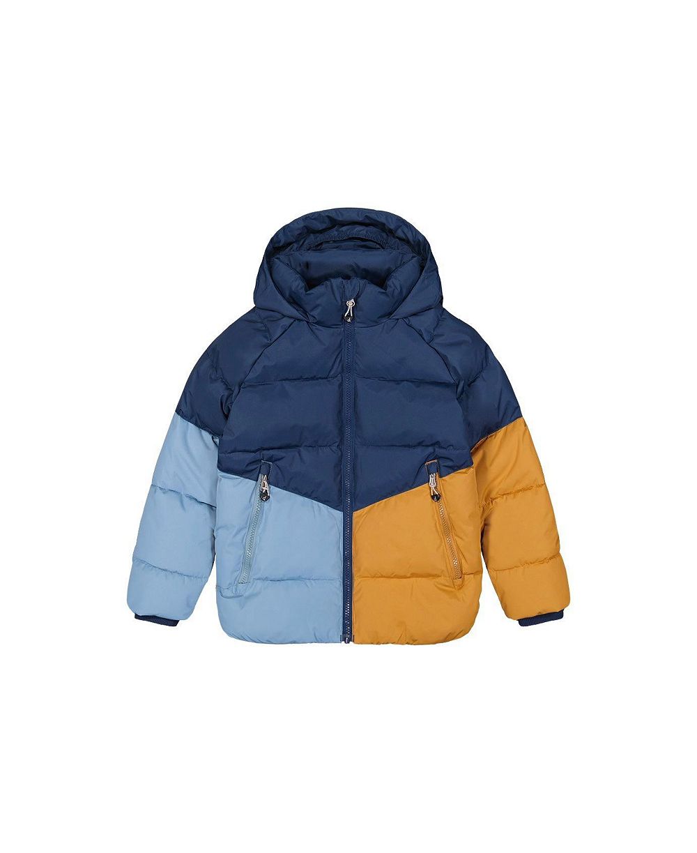 Deux par Deux Little and Big Boy Color-Block Winter Jacket Dark Blue