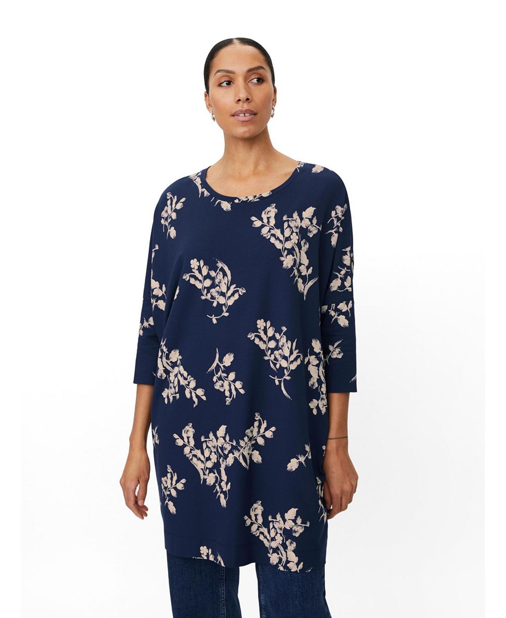 Masai Copenhagen Женский туник-топ MaGabini Floral с рукавами 3/4