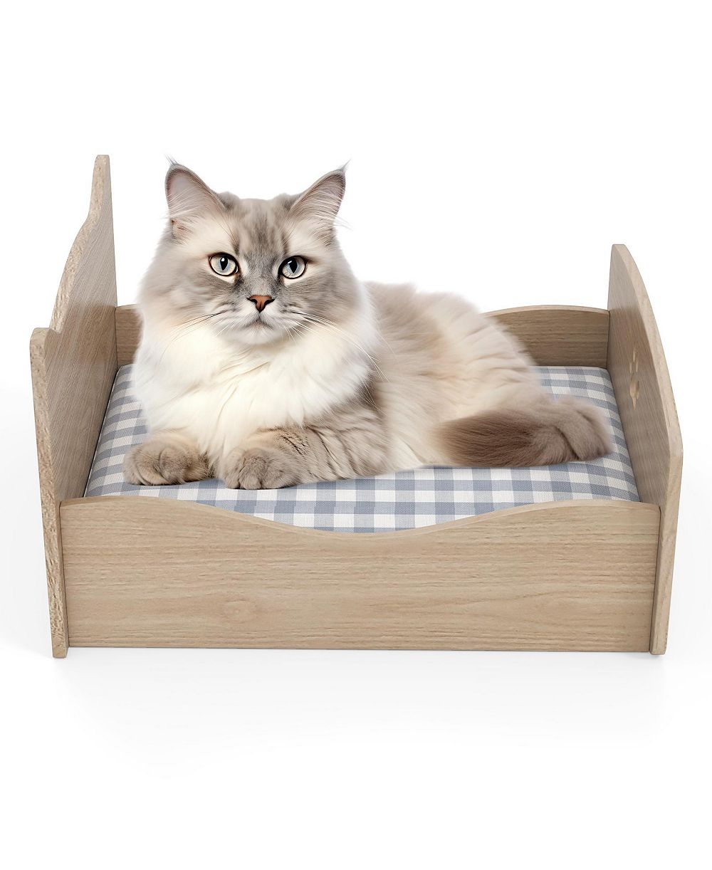 Лежанка Gymax Elevated Pet Bed Frame для кошек и собак с бортами