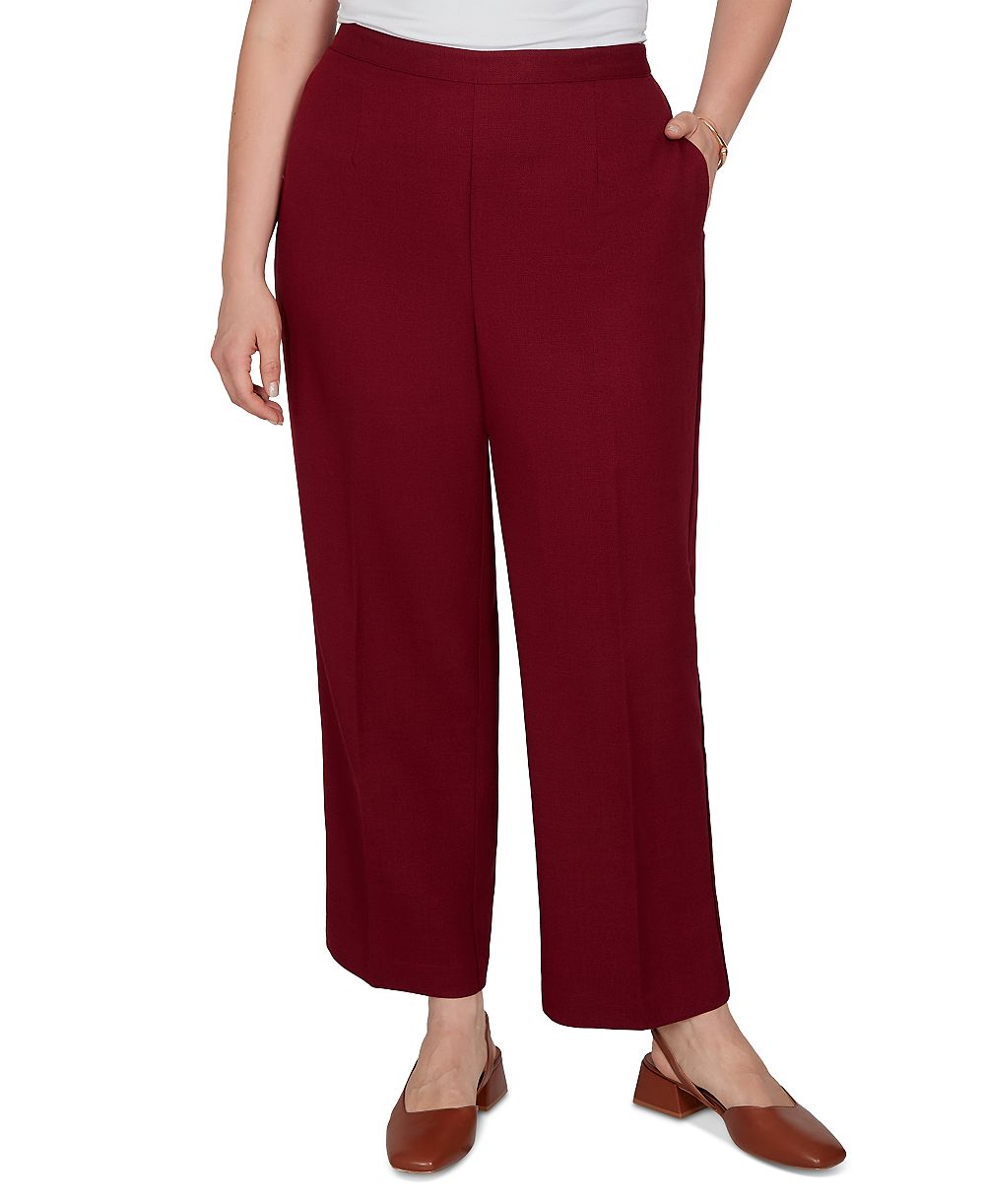 Alfred Dunner Plus Size брюки Union Square Textured Short-Length Pull-On