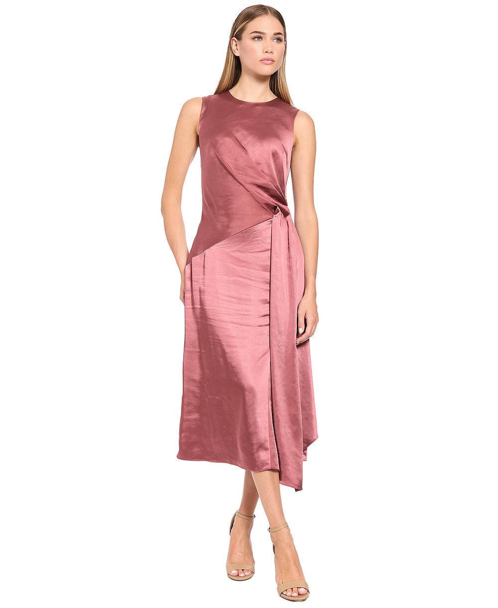 Женское платье Luxely Satin Midi Side-Gathering