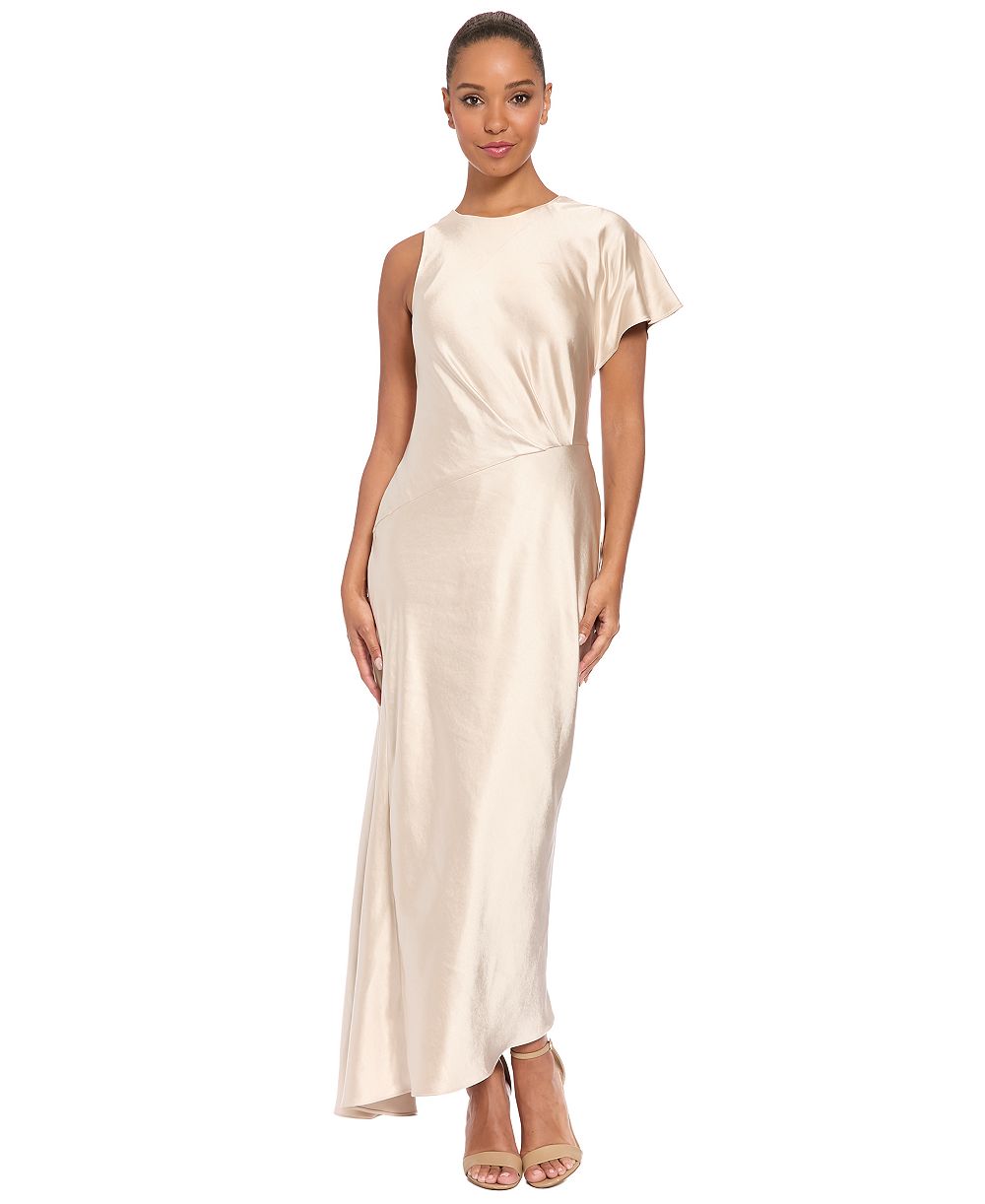 Женское платье Luxely Satin Asymmetrical Short-Sleeve