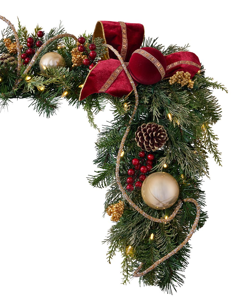 Balsam Hill 6' Pre-Lit Royal Heirloom Garland