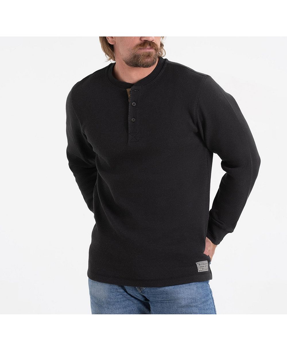Legendary Whitetails Mens Double Layer Thermal Henley Long Sleeve Shirt