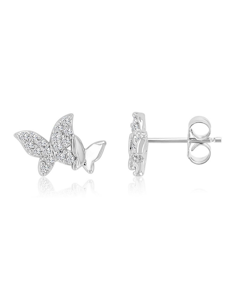 Macy's серьги с двойной бабочкой, позолоченные 14k Gold-Plated