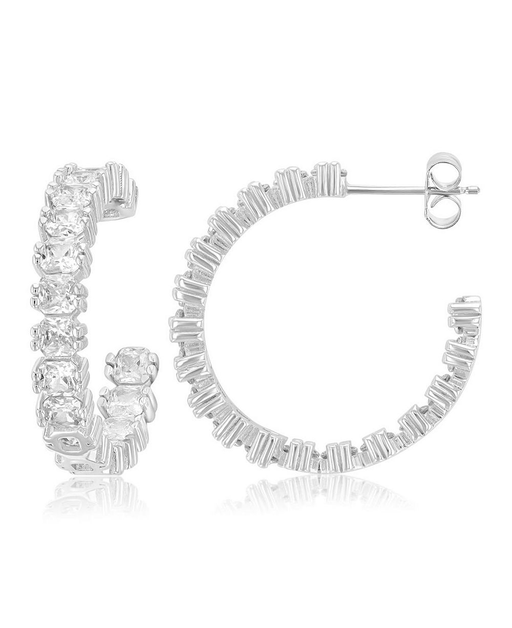 Серьги Elongated Radiant с позолотой 14k
