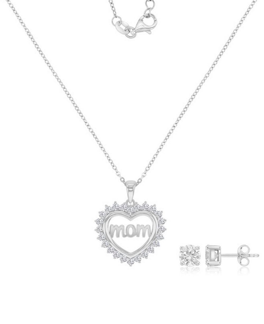 Серебряный набор украшений в виде сердца для мамы от Macy's