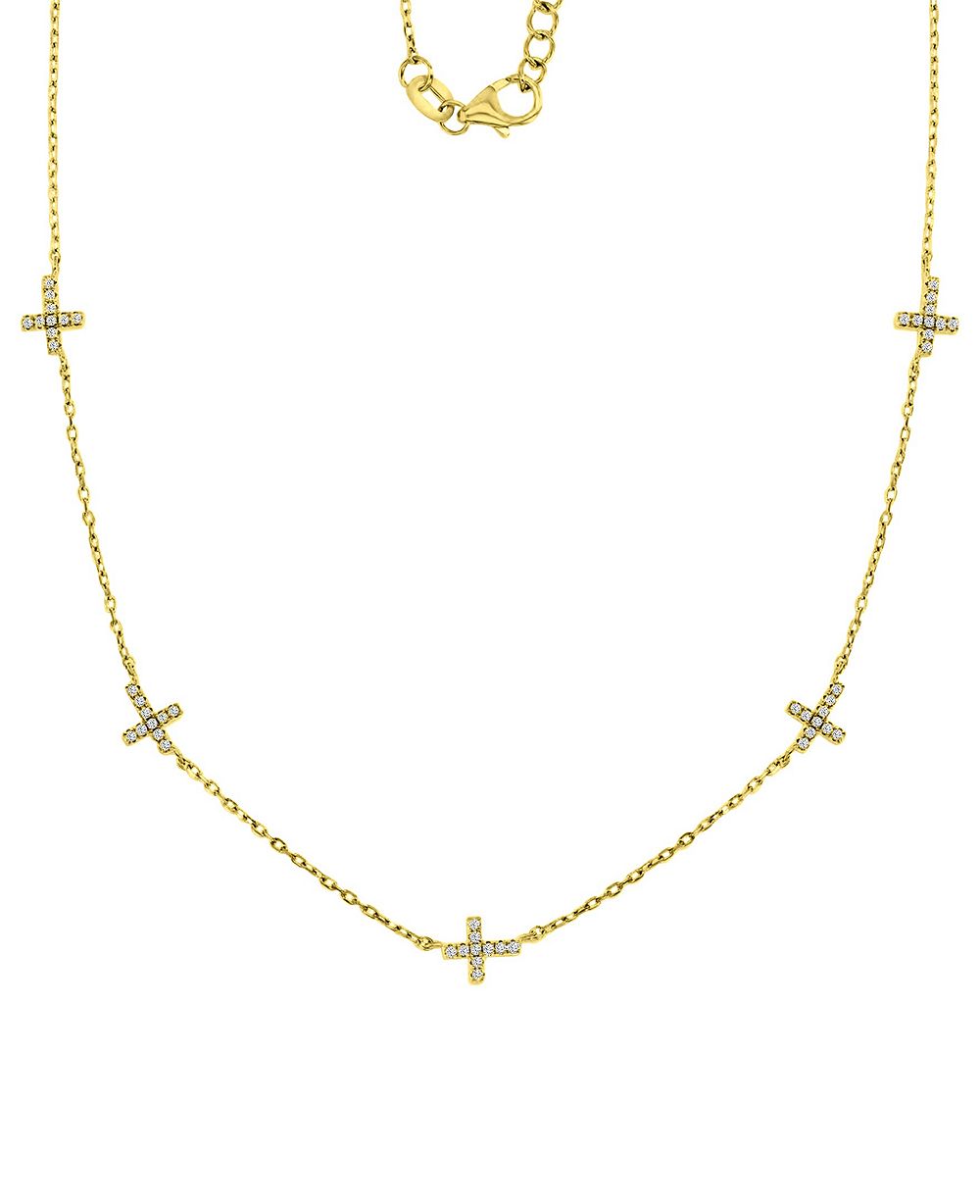 Macy's мини-ожерелье с позолотой 14k в виде звеньев цепи