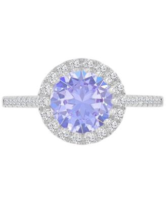 серебряное обручальное кольцо Macy's с лавандовым оттенком