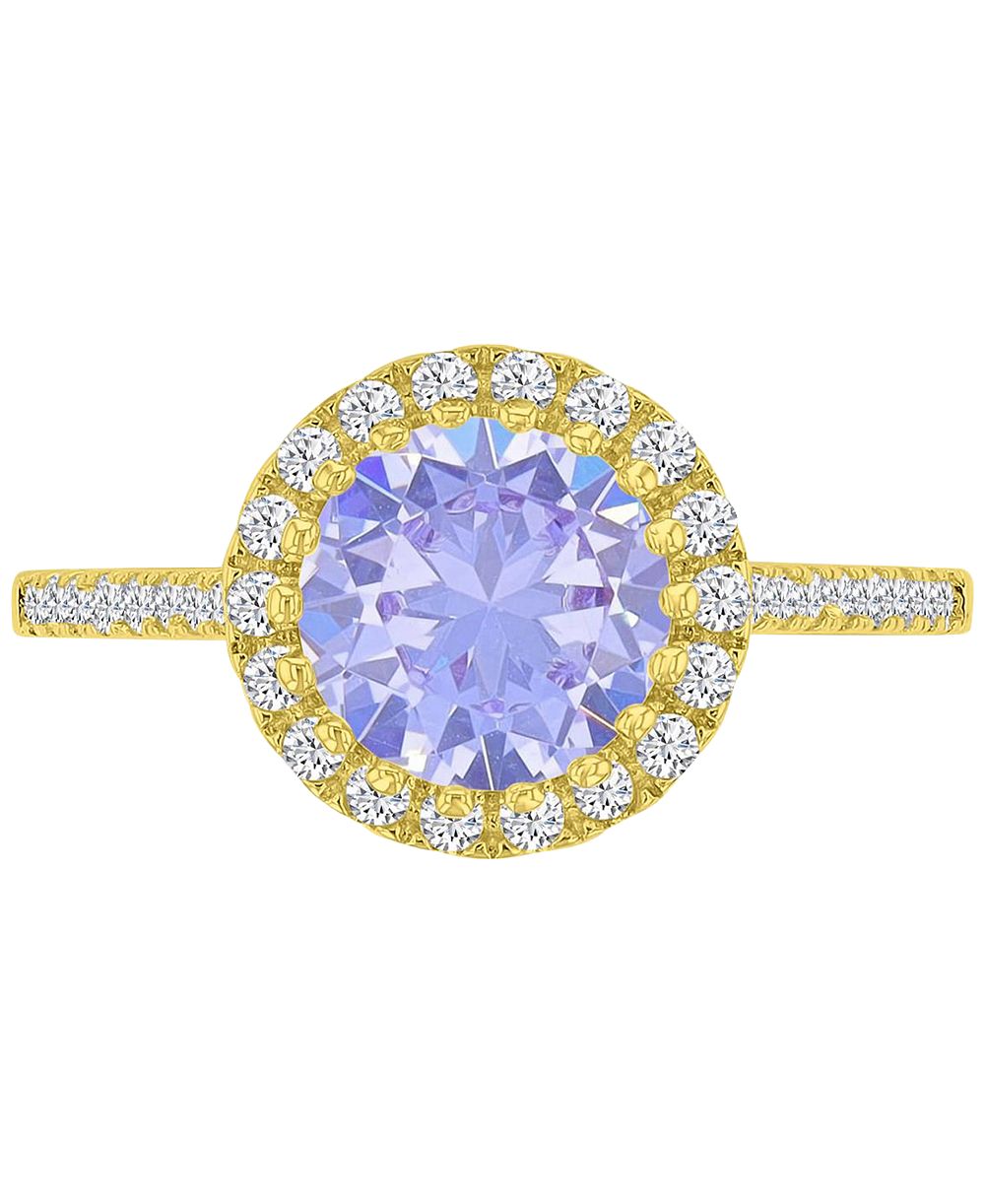 Macy's 14k Gold-Plated Lavender Elegant Bridal Ring