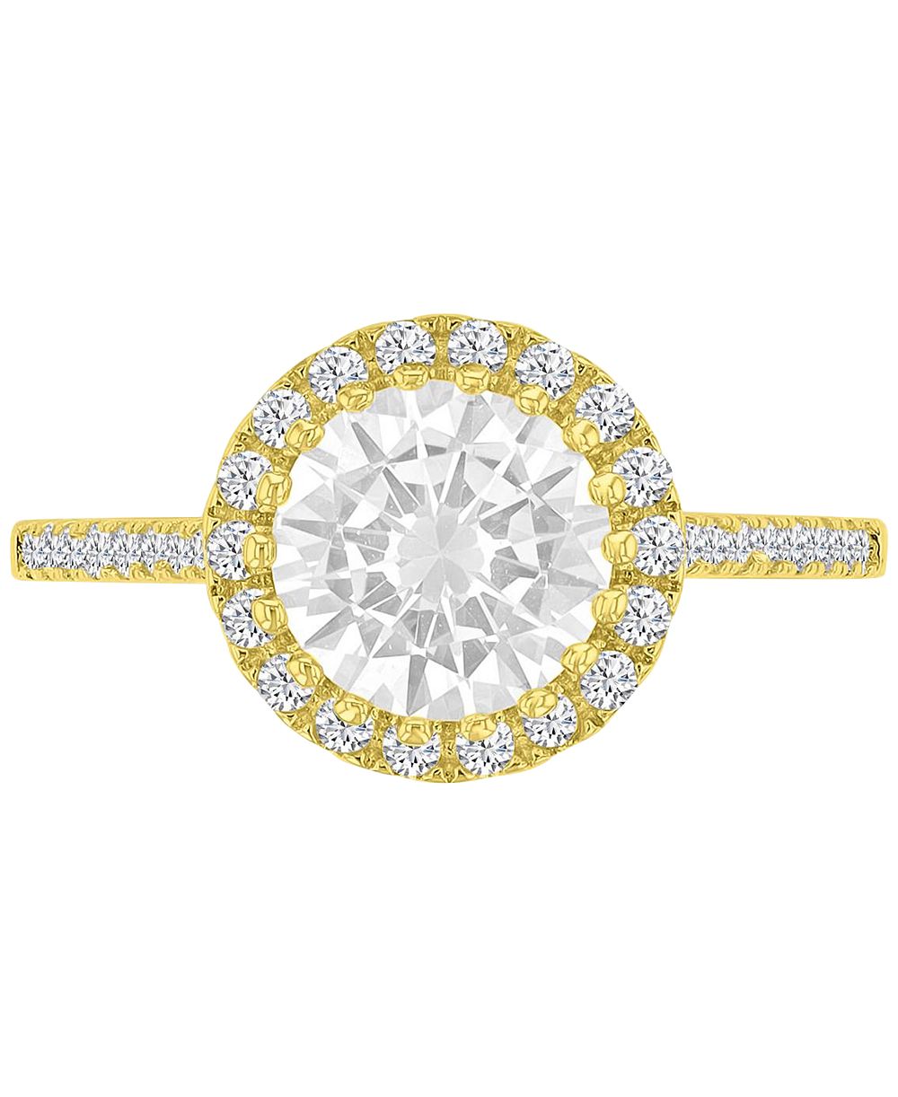 Macy's 14k Gold-Plated Round Timeless Bridal Ring
