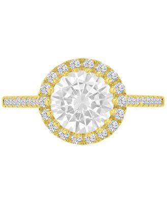Macy's классическое обручальное кольцо круглой формы, позолота 14k