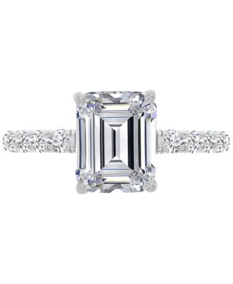 Macy's 14k Gold-Plated Emerald Cut Fashion Bridal Ring