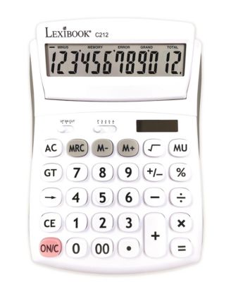 Настольный калькулятор Lexibook 12-Digit с откидным дисплеем C212