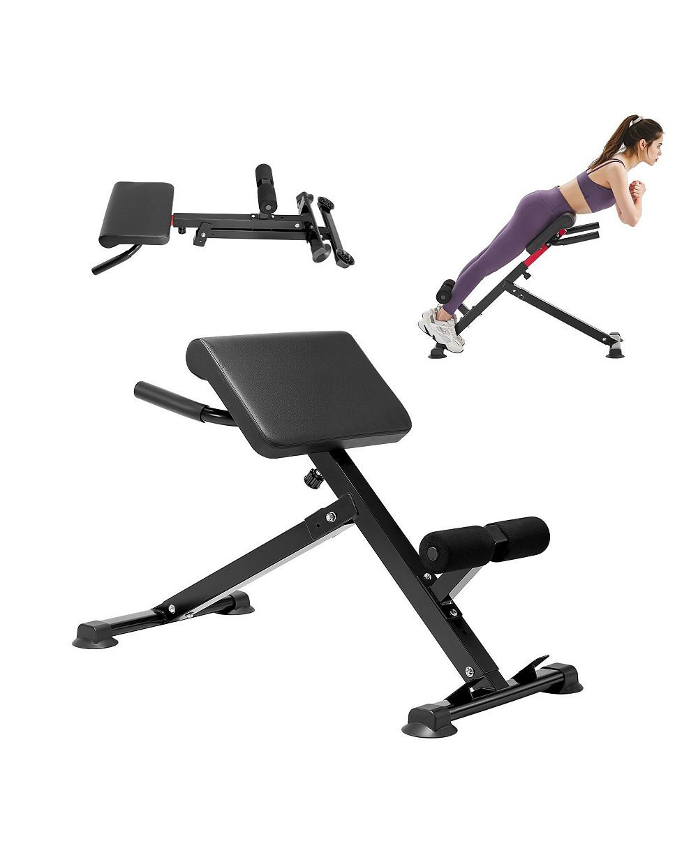 Скамья для гиперэкстензии VEVOR Roman Chair Back Extension регулируемая складная для домашнего спортзала