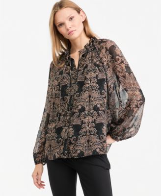 Kobi Halperin Women's Yale Sheer Chiffon Long-Sleeve Blouse, Macy's Exclusive