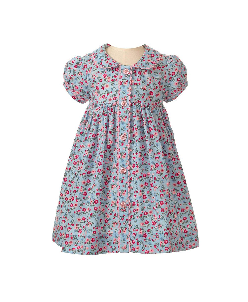 Платье Rachel Riley для девочек Floral Button-front 6M-24M