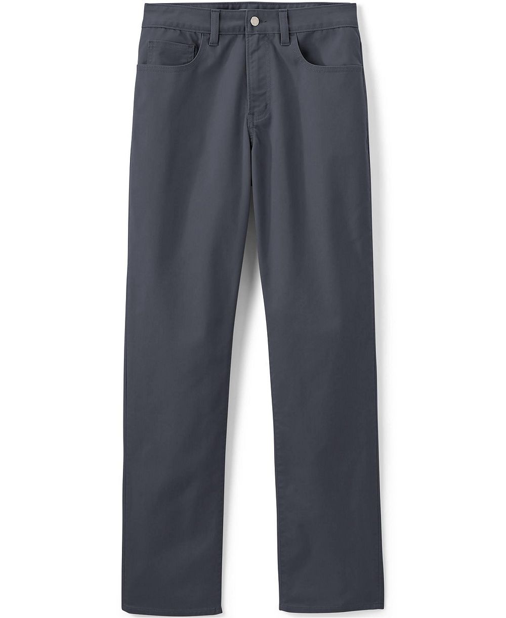 Lands' End Men's Travel Kit Comfort Waist Classic Straight Fit 5 Pocket Pant