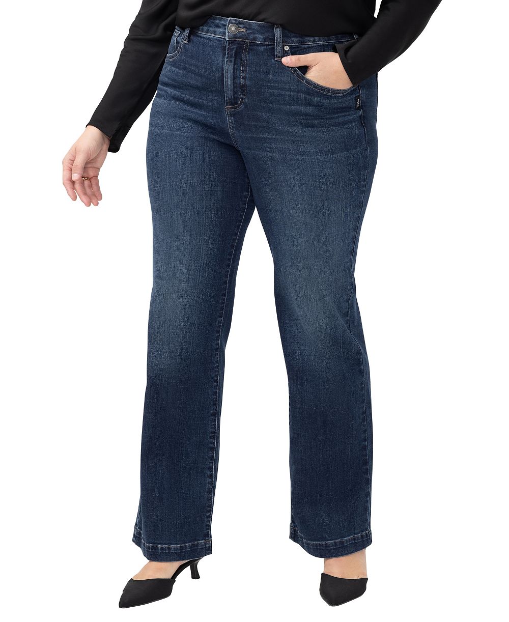Silver Jeans Co. джинсы Avery Plus Size с высокой посадкой и широкими штанинами, кроя Curvy-Fit