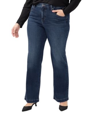 Silver Jeans Co. Plus Size Avery High-Rise Wide-Leg Curvy-Fit Denim Jeans