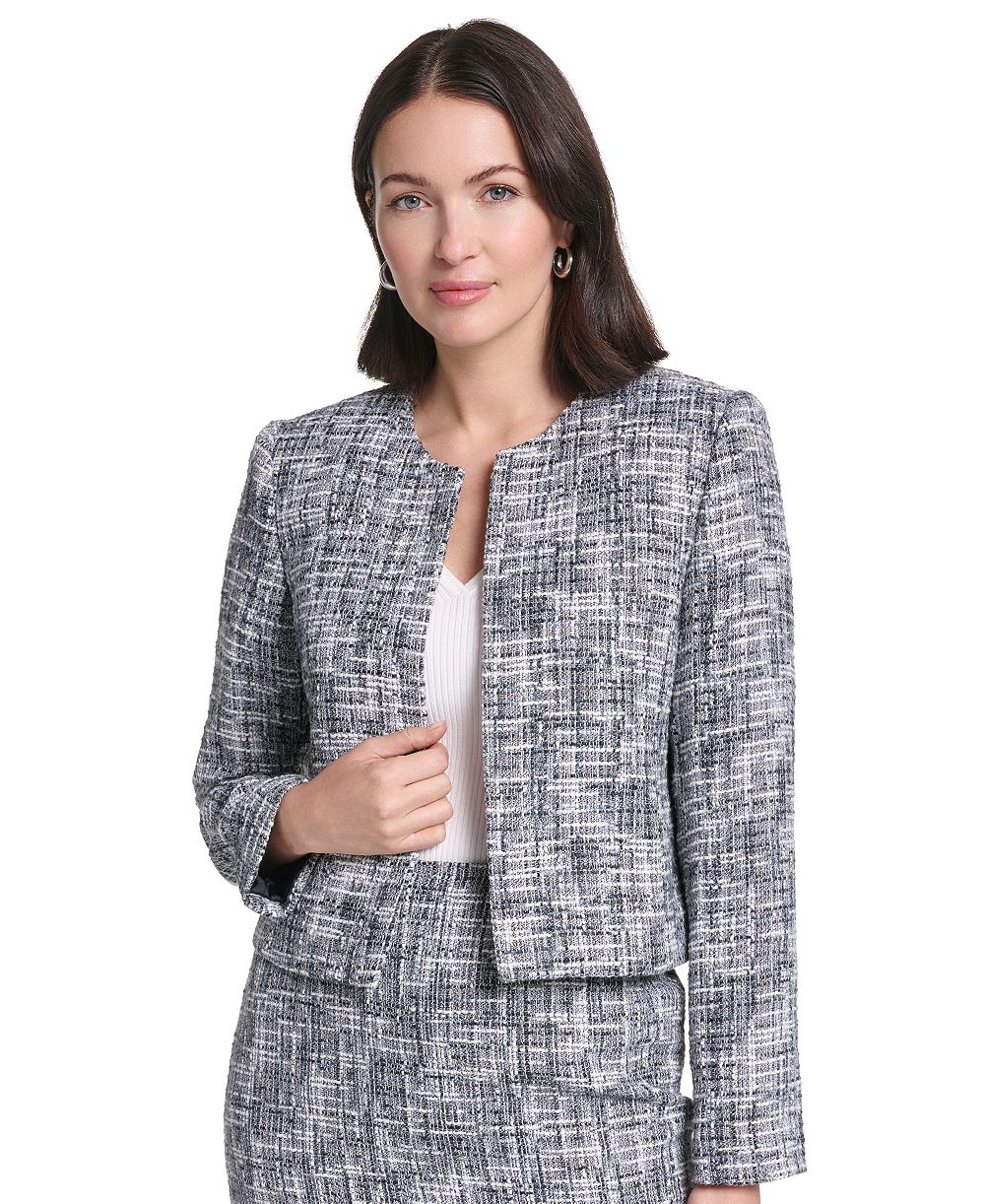 Женский блейзер Calvin Klein Collarless Cropped Shoulder-Padded
