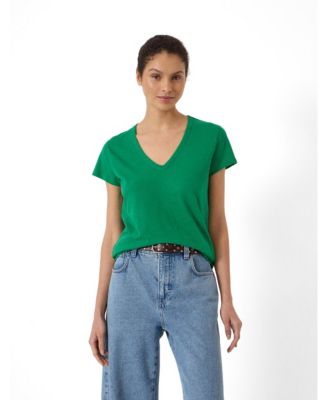 Hush Women's Slim-Fit V-Neck Slub-Cotton T-Shirt