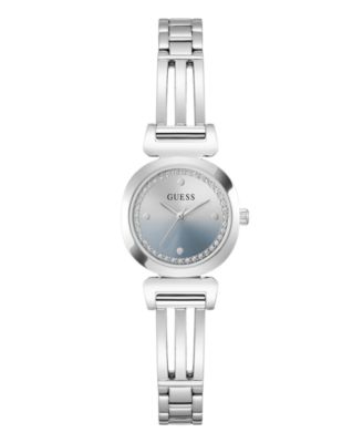 GUESS Женские кварцевые часы из нержавеющей стали серебристого цвета 24mm