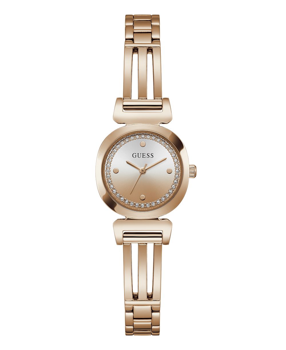 GUESS Женские кварцевые часы GUESS Women's Quartz Rose Gold-Tone Stainless Steel Watch 24mm