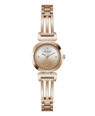 GUESS Women's Quartz Rose Gold-Tone Stainless Steel Watch 24mm